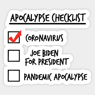 Apocalypse Checklist Sticker